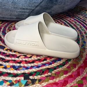Nautica Cream Slide Sandals